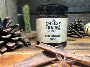 THE CHEESE TRADER'S RED ONION RELISH.